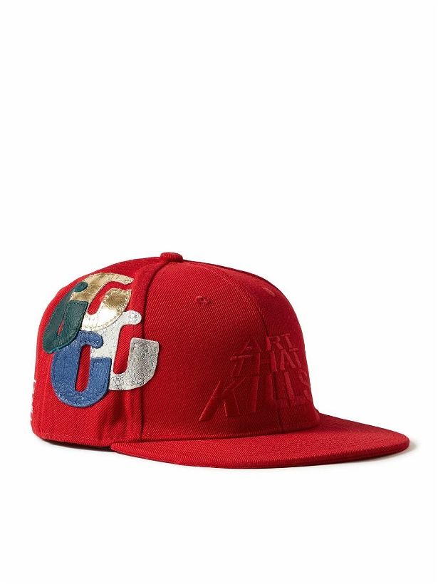 Photo: Gallery Dept. - ATK G-Patch Embellished Cotton-Twill Baseball Cap - Red