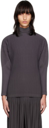 Homme Plissé Issey Miyake Taupe Pleats Turtleneck