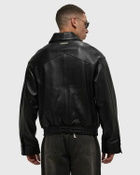 Rough. REVERSIBLE LEATHER BLOUSON Brown Mens Bomber Jacket