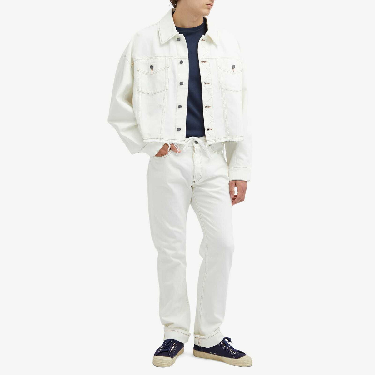 A.P.C. Men's x Natacha Ramsay Levi Sureau Jeans in Ecru A.P.C.