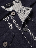 Alanui - Jacquard-Knit Wool and Cashmere-Blend Overshirt - Blue