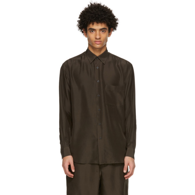 Photo: AURALEE Brown Light Silk Shirt