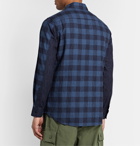 Blue Blue Japan - Button-Down Collar Checked Cotton-Flannel Shirt - Blue