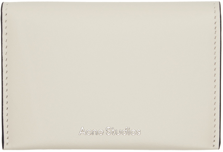 Photo: Acne Studios Off-White Folded Leather Card Holder