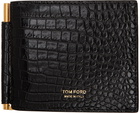 TOM FORD Black Alligator Money Clip Wallet