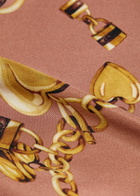 Chloe Paddington Printed Silk Scarf - Brown - One Size