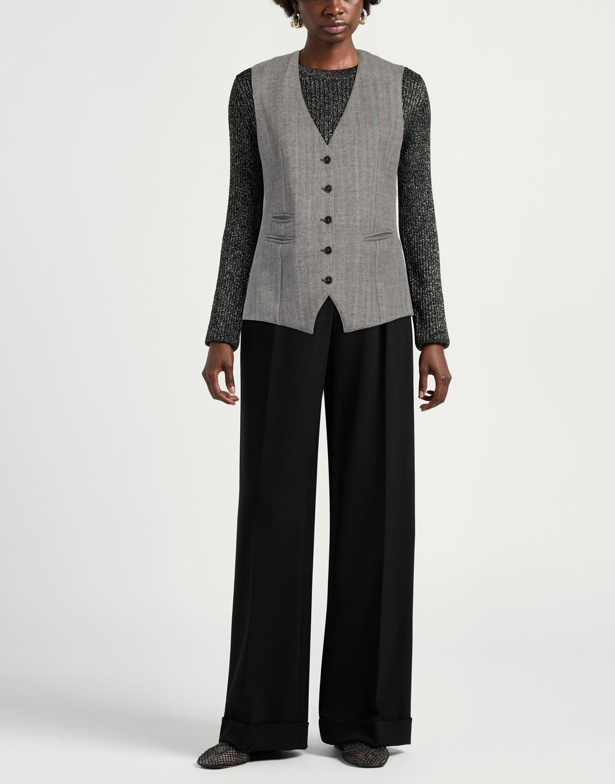 Circolo 1901 Womens Tailored Vest in Grey