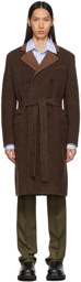 Peter Do Reversible Brown Double-Faced Kar Coat