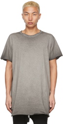 Boris Bidjan Saberi Grey Garment-Dyed One-Piece T-Shirt