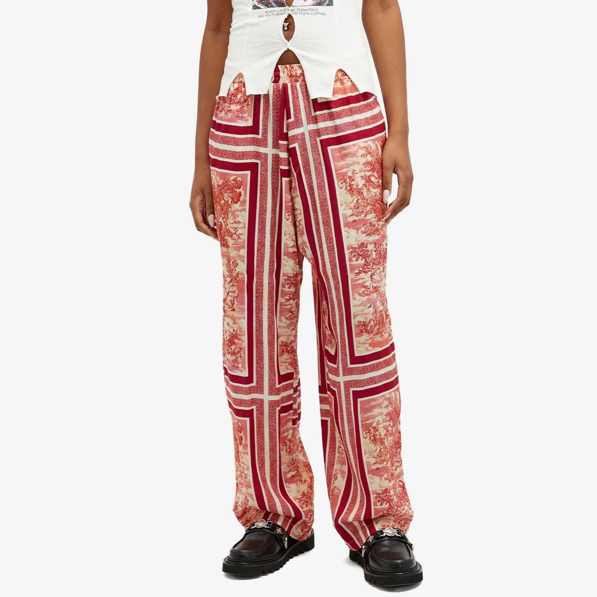 Aries Women's Toile De Jouy Slacker Pants in Multi