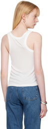 ANINE BING Off-White Brine Tank Top