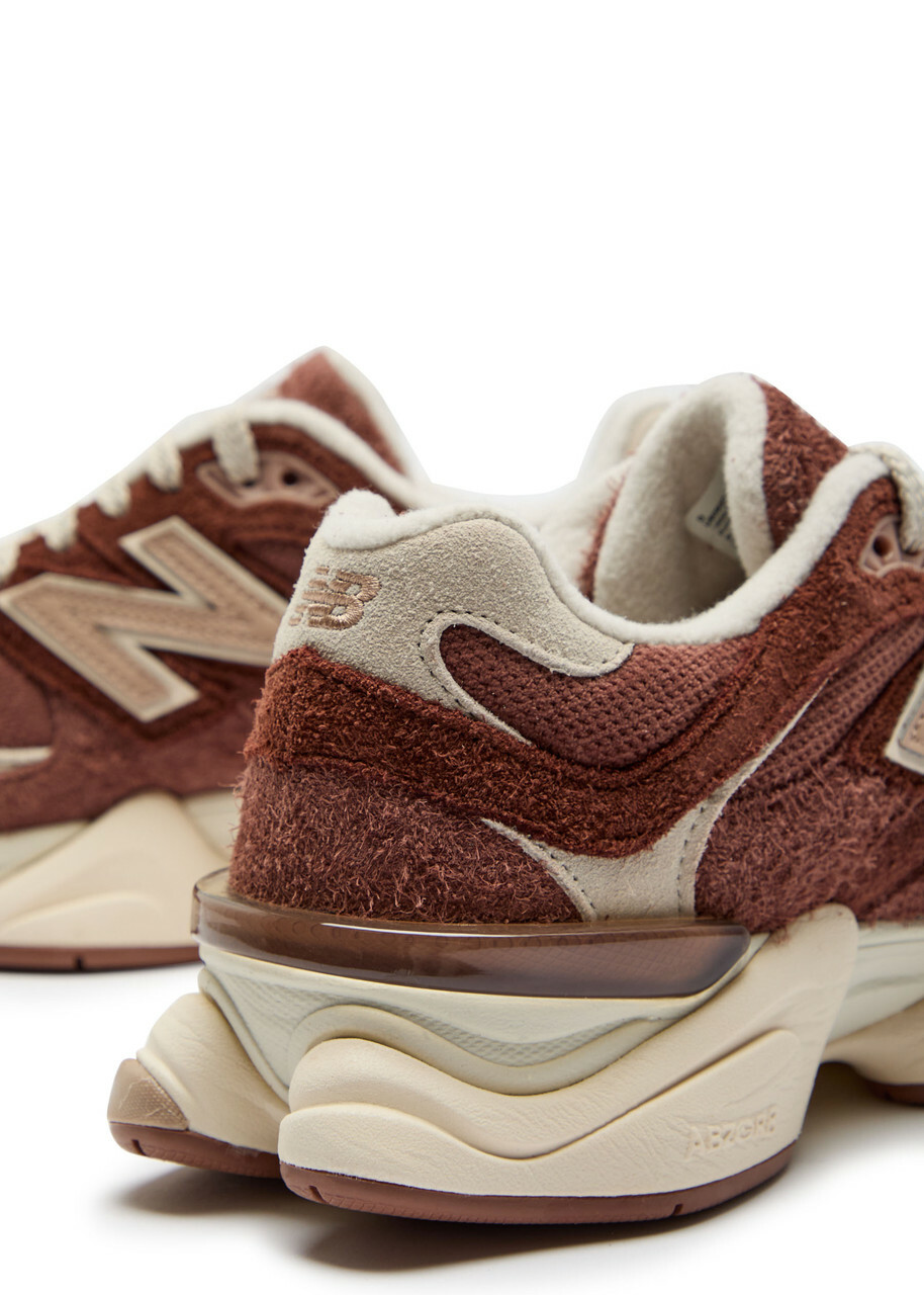 New Balance 9060 Panelled Mesh Sneakers Brown