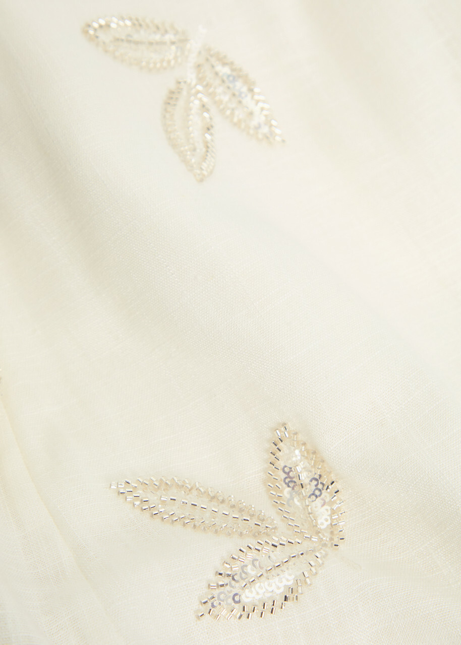 Marques' Almeida Embellished Woven Trousers White