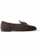 Rubinacci - Marphy Tasselled Leather-Trimmed Suede Loafers - Brown