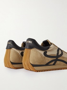 Loewe - Flow Runner Leather-Trimmed Suede and Nylon Sneakers - Neutrals