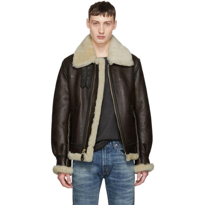 Shearling discount jacket schott