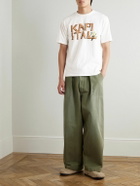 KAPITAL - Printed Cotton-Jersey T-Shirt - Brown