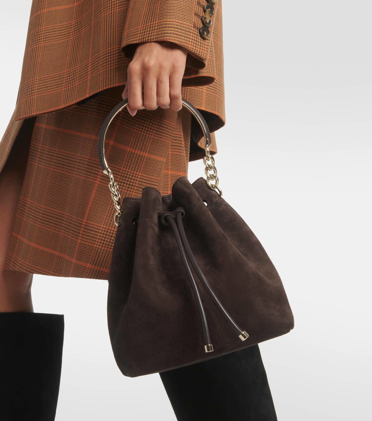 Jimmy Choo Bon Bon suede bucket bag Jimmy Choo