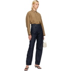 AGOLDE Navy Luna High Rise Pieced Taper Jeans
