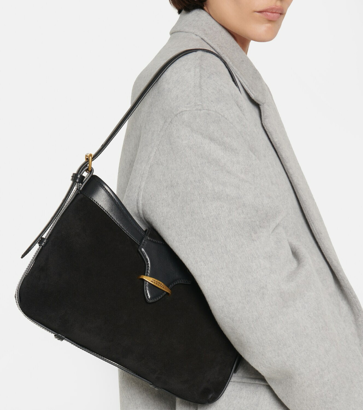Isabel Marant - Viguo leather and suede shoulder bag Isabel