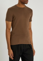Tom Ford Crew-neck Stretch-cotton T-shirt Brown