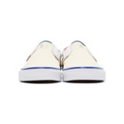 Vans Off-White and Navy Outside In Classic Slip-On Sneakers