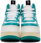 R13 Blue & White Platform High-Top Sneakers
