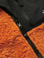 Stussy - Logo-Embroidered Shell-Panelled Faux Shearling Gilet - Orange