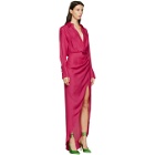 Gauge81 Pink Silk Naha Long Dress