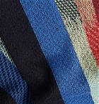 Missoni - Striped Knitted Scarf - Blue