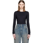 MM6 Maison Margiela Black Technical Jersey Bodysuit
