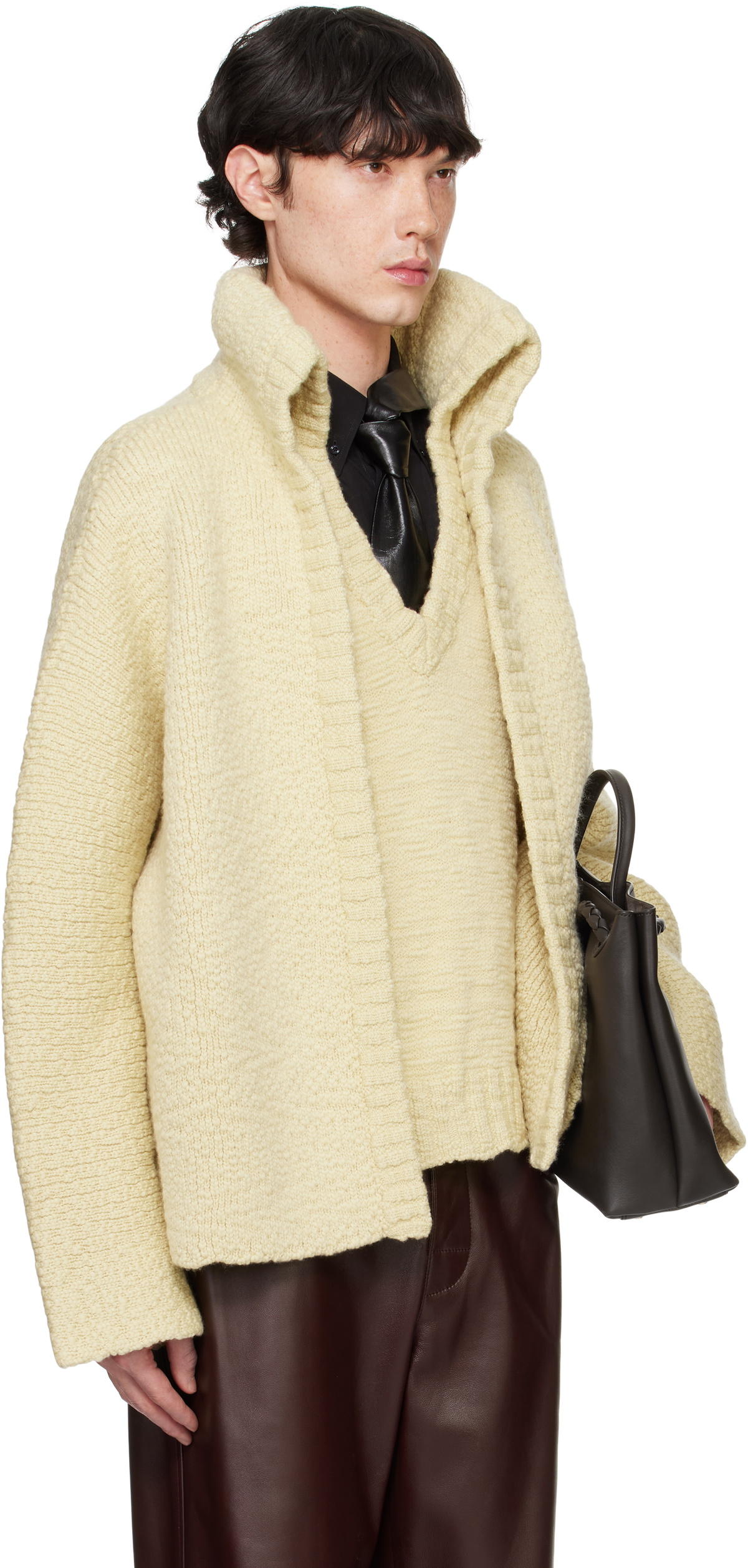 ベスト・ジレ BOTTEGA VENETA Multi-layered wool Gray Layered wool cardigan | BOTTEGA VENETA | NET-A-PORTER