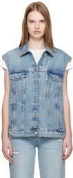 ANINE BING Blue Rory Denim Vest