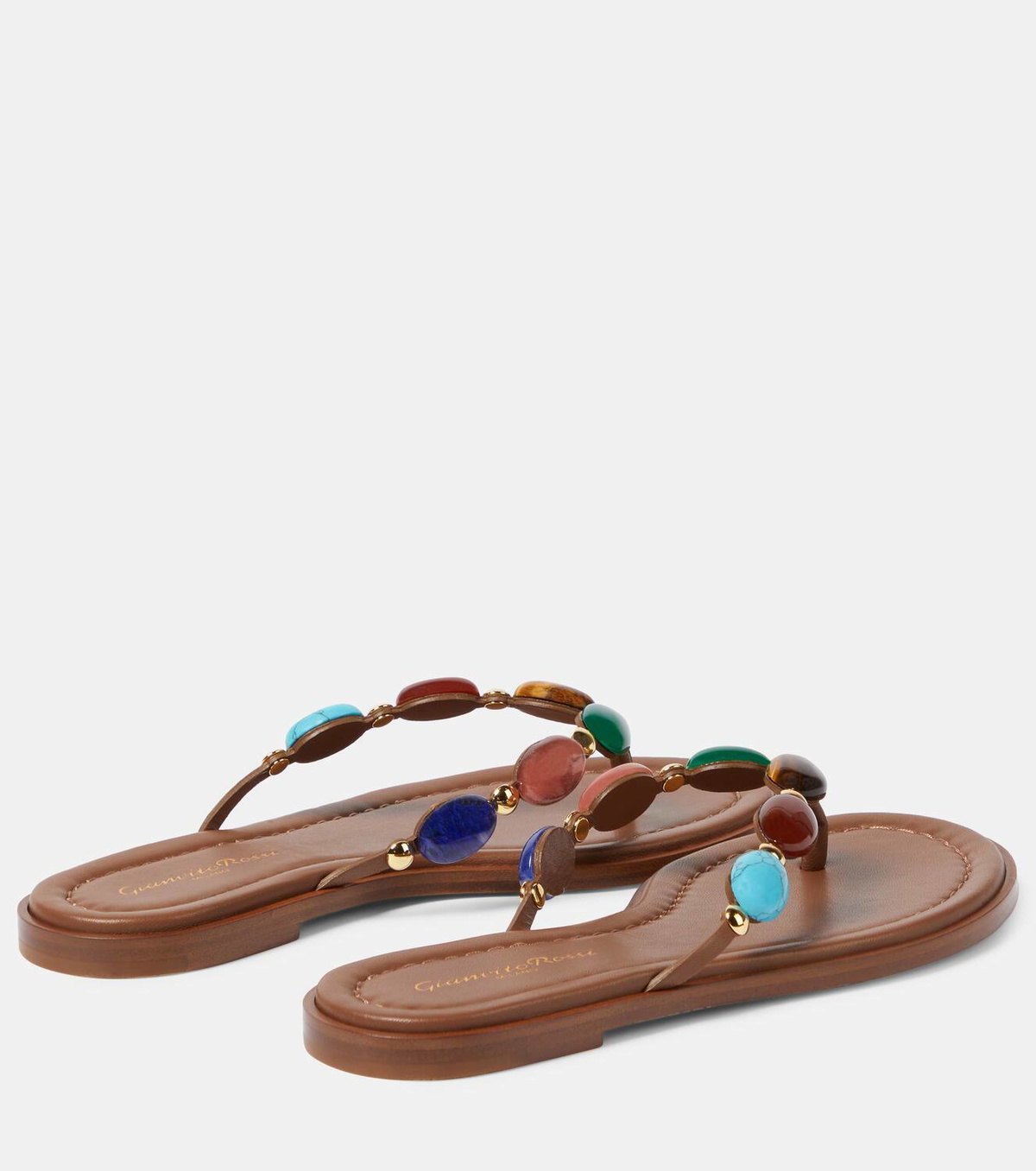 Gianvito Rossi Shanti embellished leather sandals