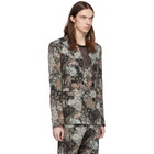 Dries Van Noten Multicolor Wool Floral Double-Breasted Blazer