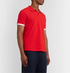 Vilebrequin - Palatin Slim-Fit Contrast-Tipped Cotton-Piqué Polo Shirt - Red