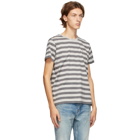 Saint Laurent Grey Stripe T-Shirt