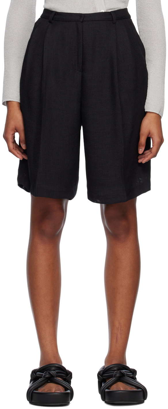 Youth Black Low-Waisted Shorts