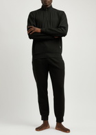 Emporio Armani Half-zip Stretch-jersey Sweatshirt Black