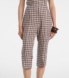 Posse Sadie gingham linen capri pants