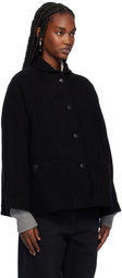 CASEY CASEY Black Mathilde Quorum Tumbled Jacket