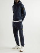 Stone Island - Slim-Fit Tapered Logo-Appliquéd Cotton-Jersey Sweatpants - Blue