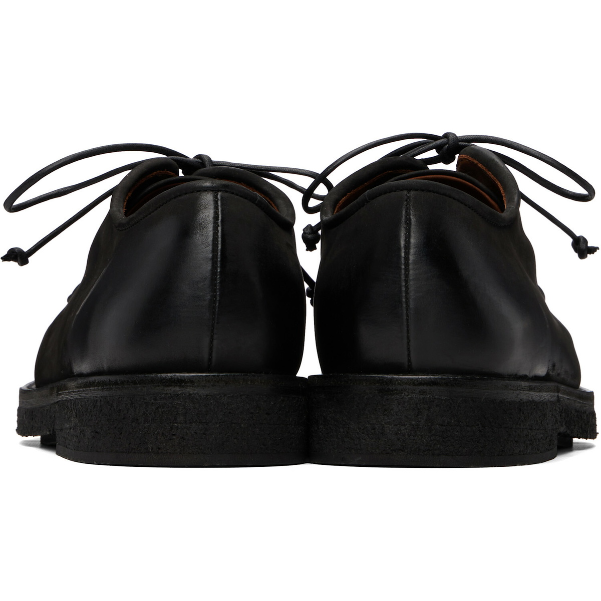 Marsèll Black Moccar Leather Derbys