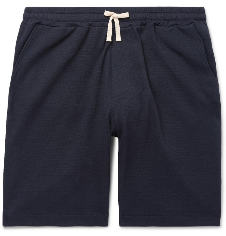 Photo: Oliver Spencer - Weston Stretch Cotton-Blend Drawstring Shorts - Navy