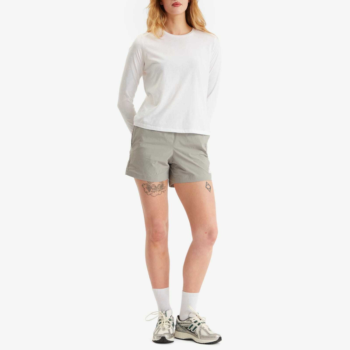 New Balance Athletics Stretch Woven Short 5" in Slate Grey
