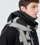 Acne Studios Logo jacquard wool-blend scarf