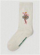 Daisies of Desire Socks in White