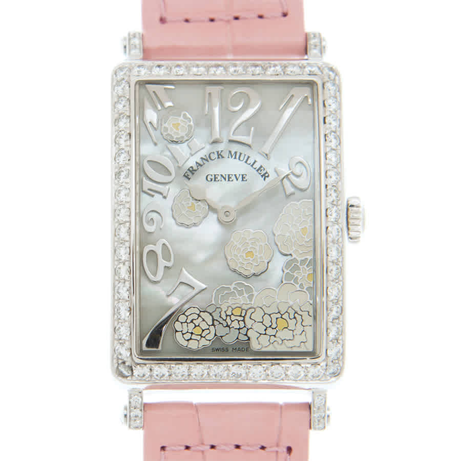 Franck Muller Long Island Quartz Diamond White Mother of Pearl Dial Unisex Watch 952QZRELMOPBCD1RLS(AC)