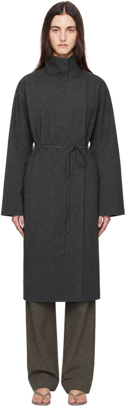 Photo: St. Agni Gray Technical Cotton Cocoon Coat