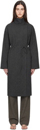 St. Agni Gray Technical Cotton Cocoon Coat